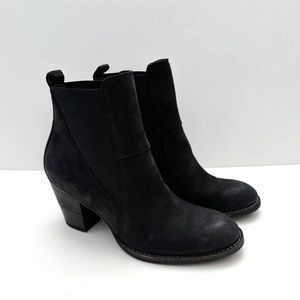 Paul Green Jules Nubuck Suede Black Chelsea Ankle Boots